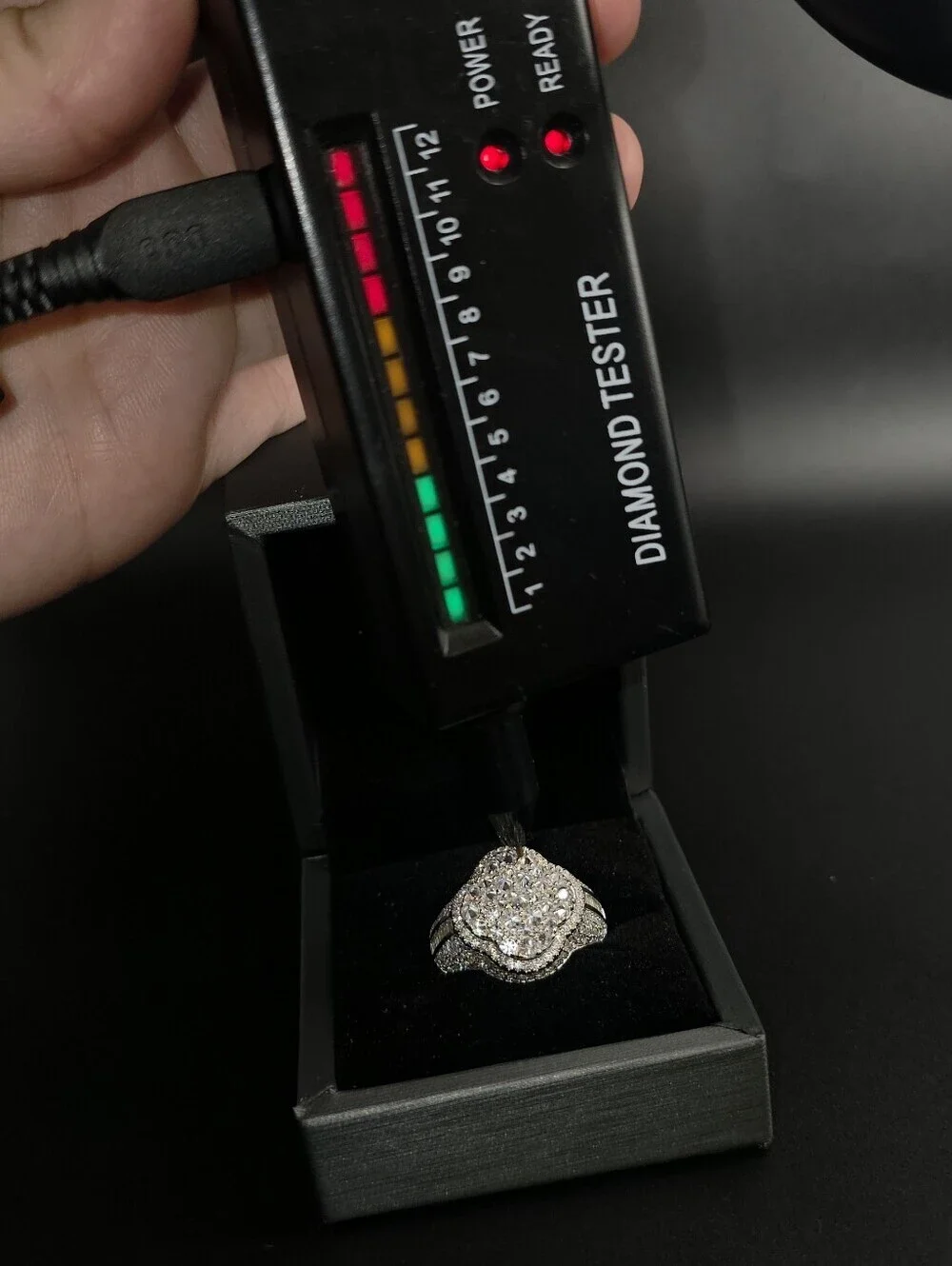 🍀 Luxury Clover  Moissanite Statement Ring. S925 Silver 🍀
